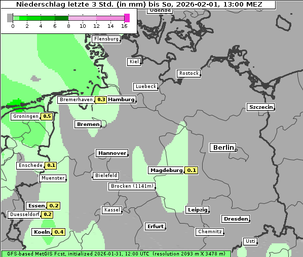 Niederschlag, 1. 2. 2026