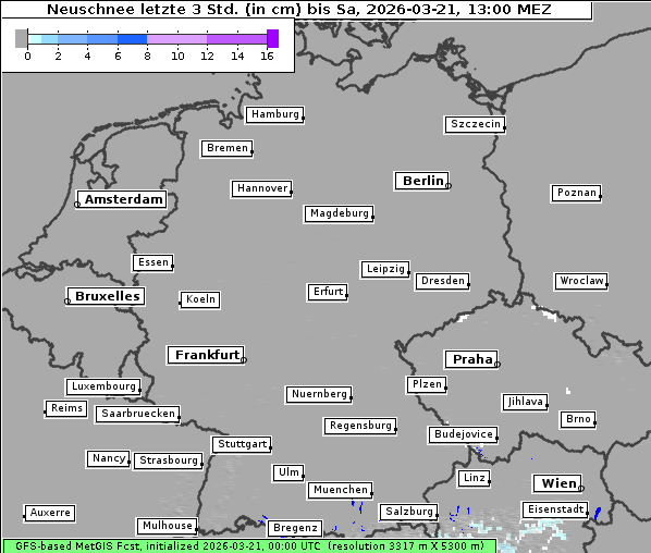 Neuschnee, 21. 3. 2026