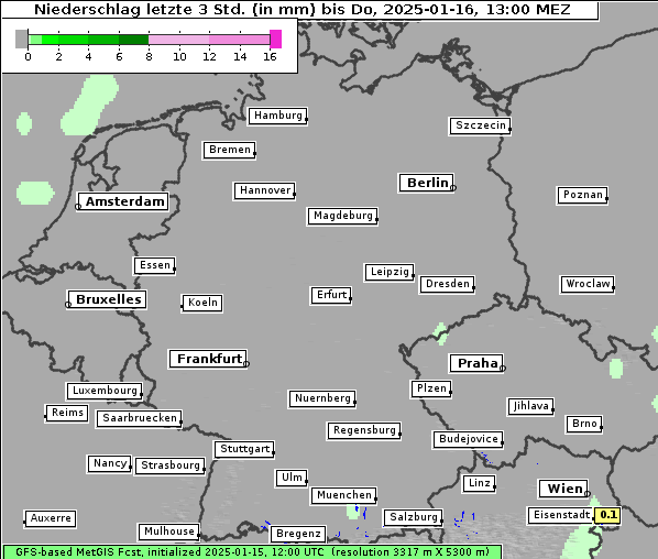 Niederschlag, 16. 1. 2025