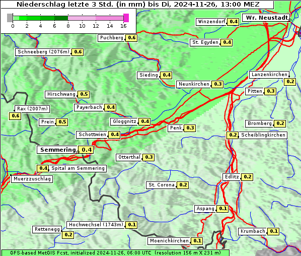 Niederschlag, 26. 11. 2024