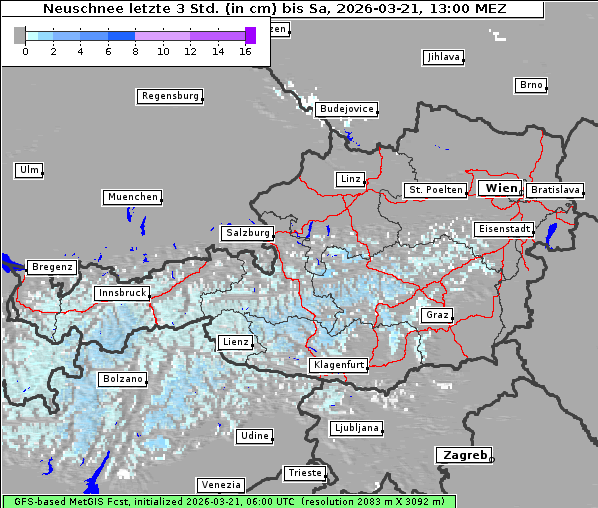 Neuschnee, 21. 3. 2026