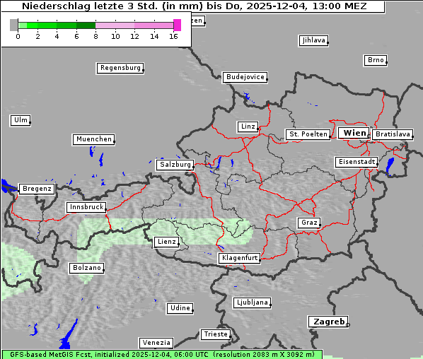 Niederschlag, 4. 12. 2025