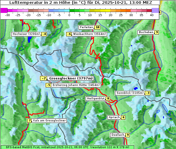 Temperatur, 21. 10. 2025