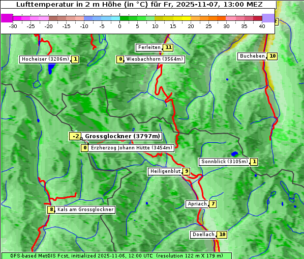 Temperatur, 7. 11. 2025