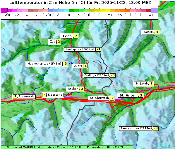 Temperatur, 28. 11. 2025