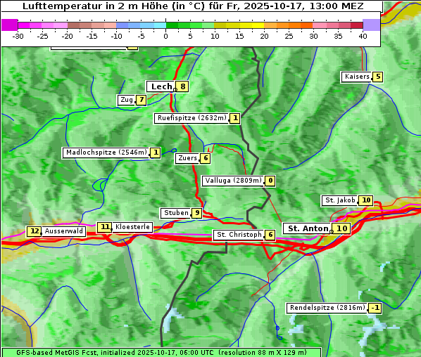 Temperatur, 17. 10. 2025
