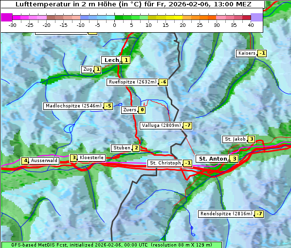 Temperatur, 6. 2. 2026