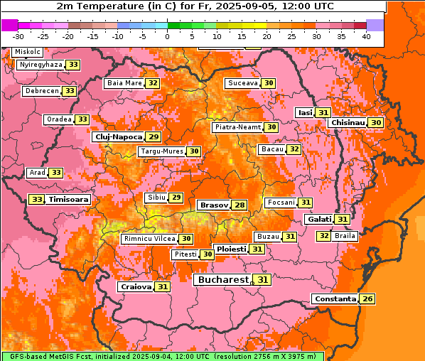 Temperatur, 5. 9. 2025