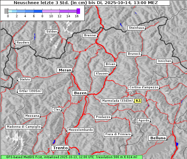 Neuschnee, 14. 10. 2025