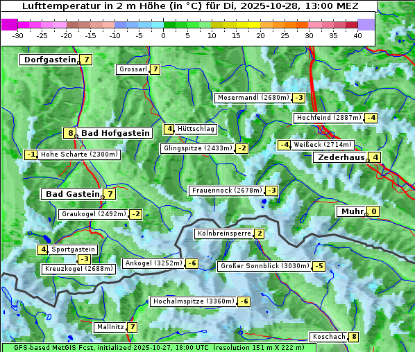Temperatur, 28. 10. 2025