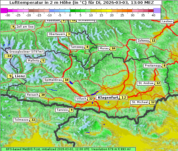 Temperatur, 3. 3. 2026