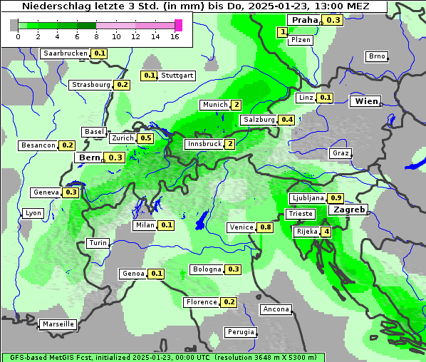 Niederschlag, 23. 1. 2025