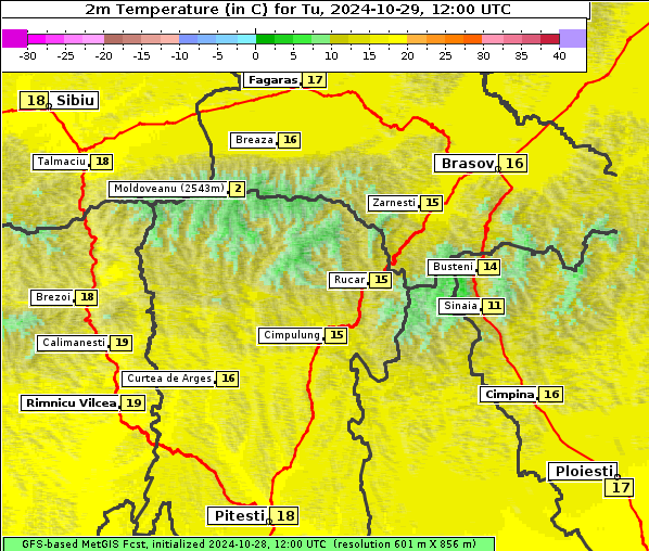 Temperatur, 29. 10. 2024