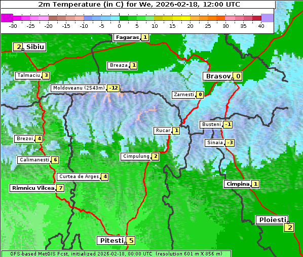 Temperatur, 18. 2. 2026