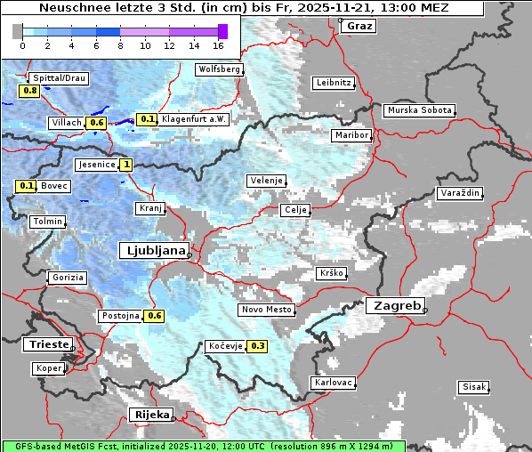 Neuschnee, 21. 11. 2025