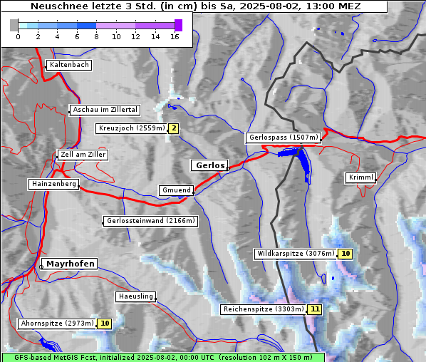Neuschnee, 2. 8. 2025