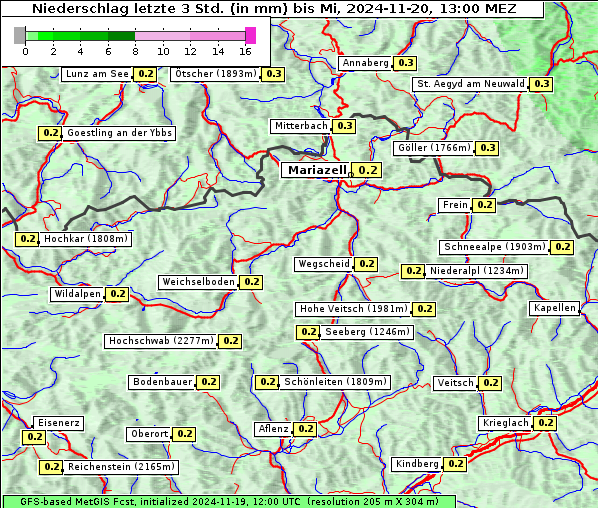 Niederschlag, 20. 11. 2024