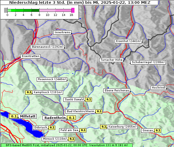 Niederschlag, 22. 1. 2025