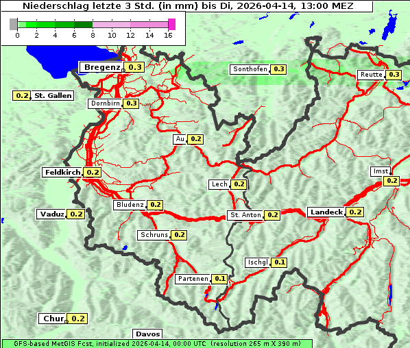 Niederschlag, 14. 4. 2026