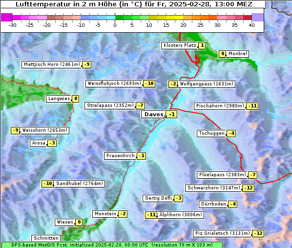 Temperatur, 28. 2. 2025