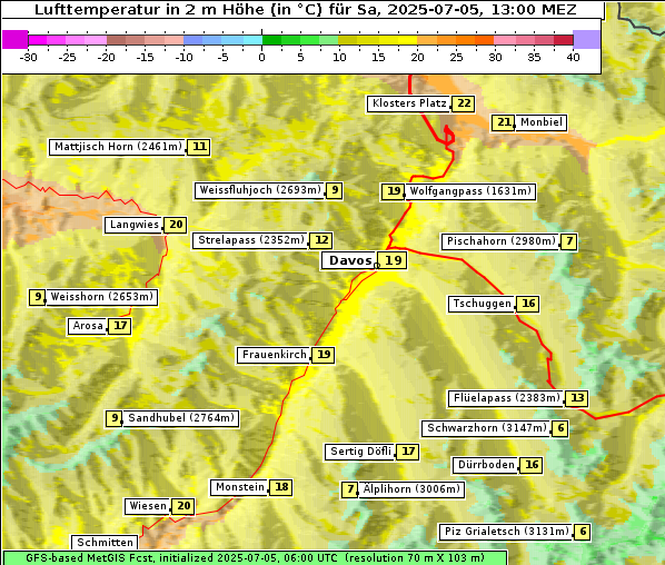 Temperatur, 5. 7. 2025