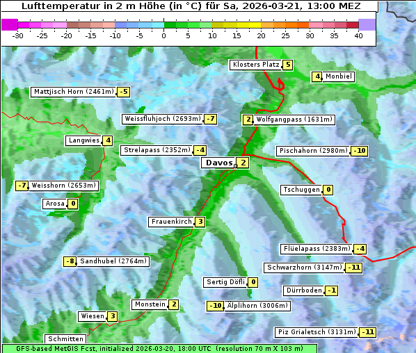 Temperatur, 21. 3. 2026