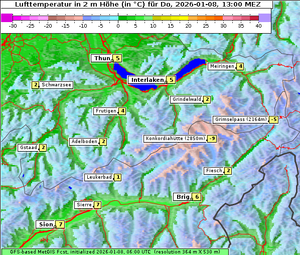 Temperatur, 8. 1. 2026