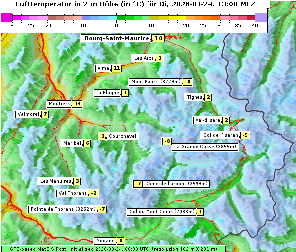 Temperatur, 24. 3. 2026