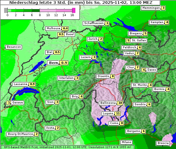 Niederschlag, 2. 11. 2025
