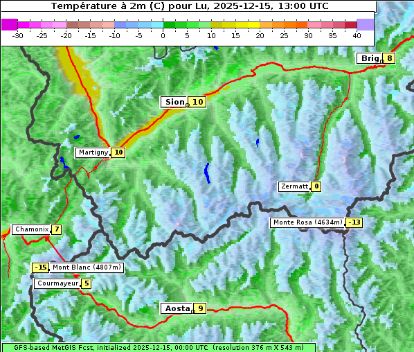 Temperatur, 15. 12. 2025