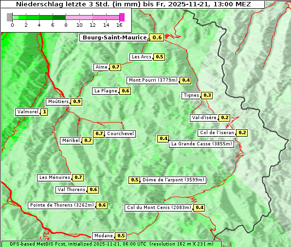 Niederschlag, 21. 11. 2025