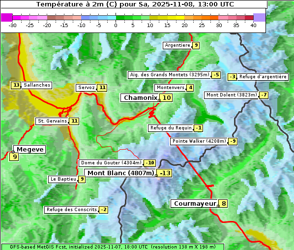 Temperatur, 8. 11. 2025