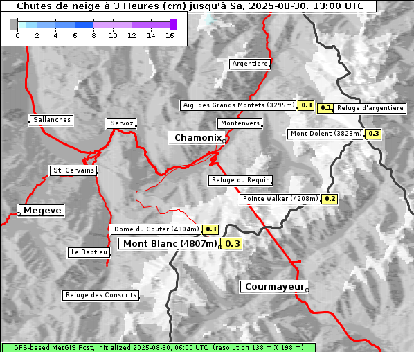 Neuschnee, 30. 8. 2025