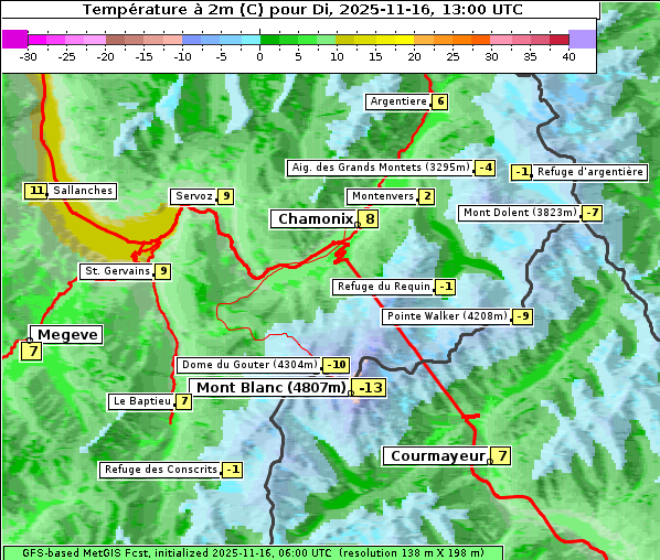 Temperatur, 16. 11. 2025