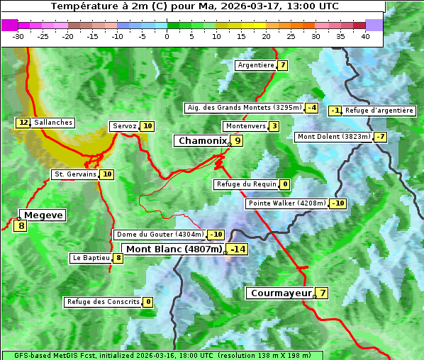 Temperatur, 17. 3. 2026