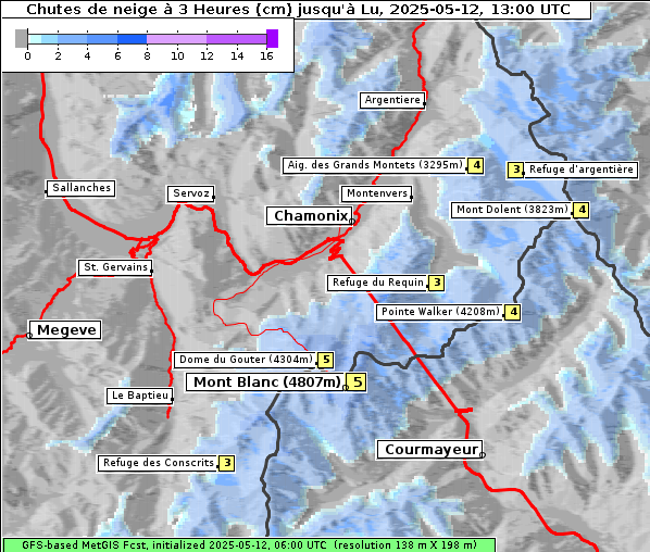 Neuschnee, 12. 5. 2025