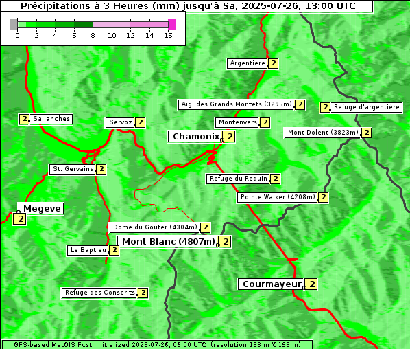 Niederschlag, 26. 7. 2025