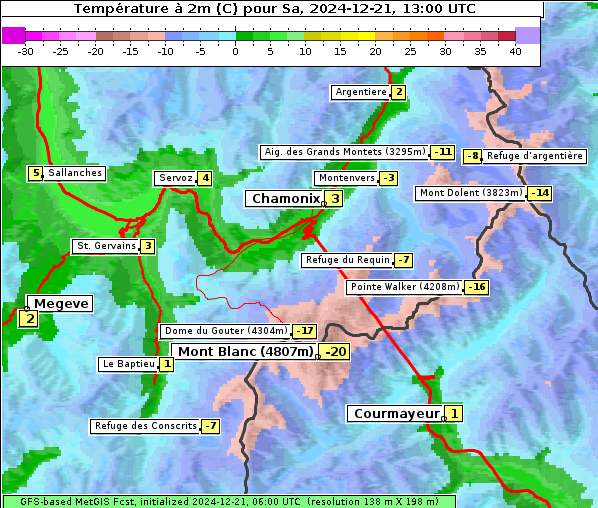 Temperatur, 21. 12. 2024