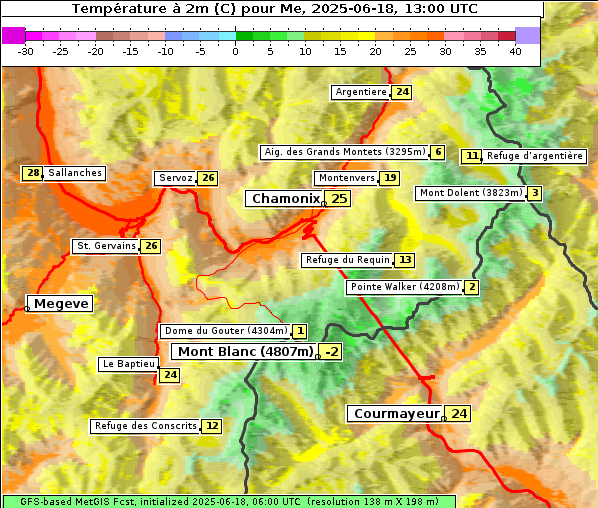 Temperatur, 18. 6. 2025