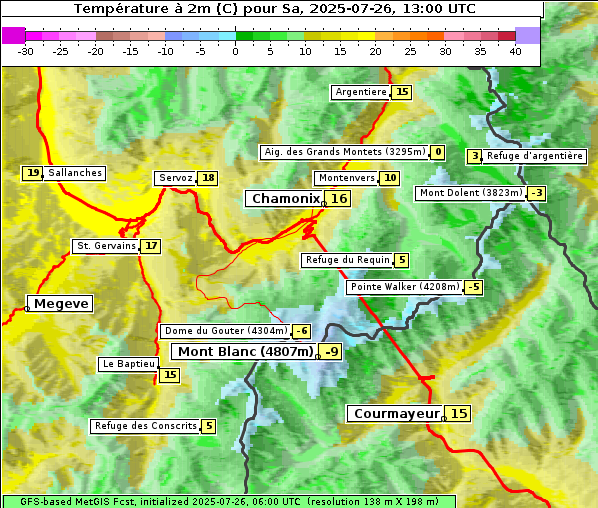 Temperatur, 26. 7. 2025