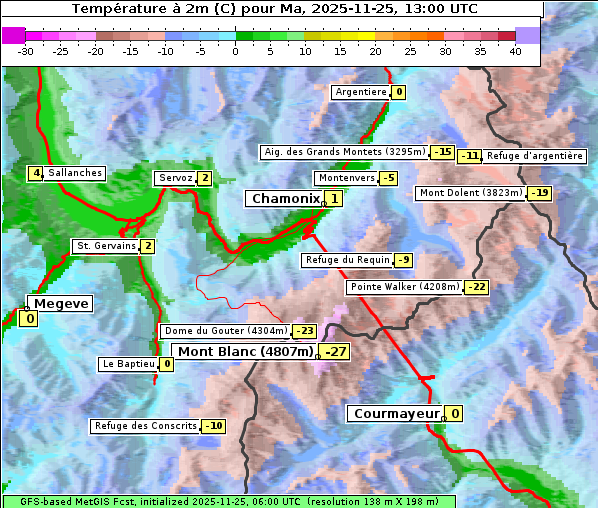 Temperatur, 25. 11. 2025