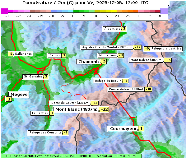 Temperatur, 5. 12. 2025