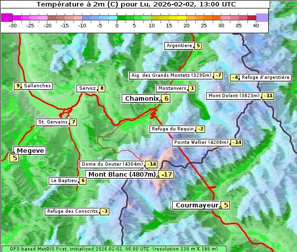 Temperatur, 2. 2. 2026
