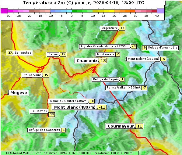 Temperatur, 16. 4. 2026