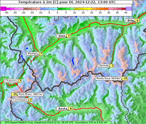 Temperatur, 22. 12. 2024