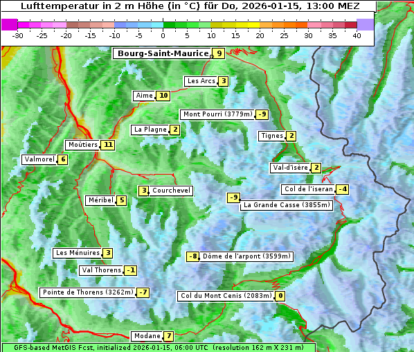 Temperatur, 15. 1. 2026