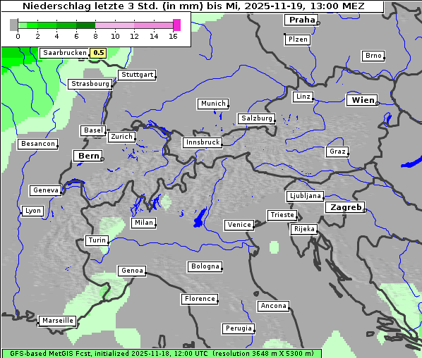 Niederschlag, 19. 11. 2025
