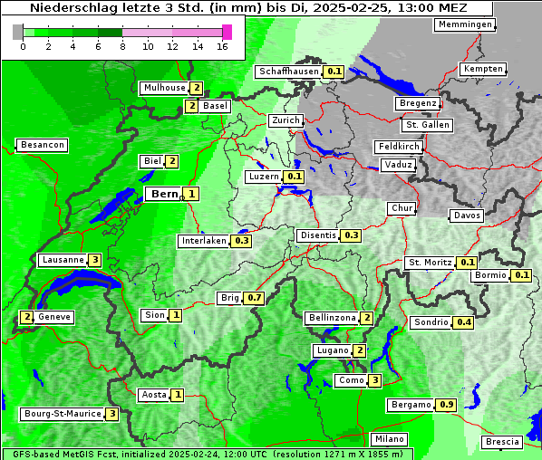 Niederschlag, 25. 2. 2025