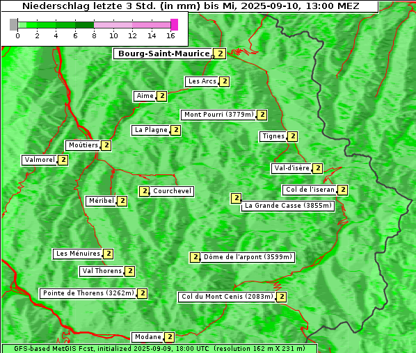 Niederschlag, 10. 9. 2025
