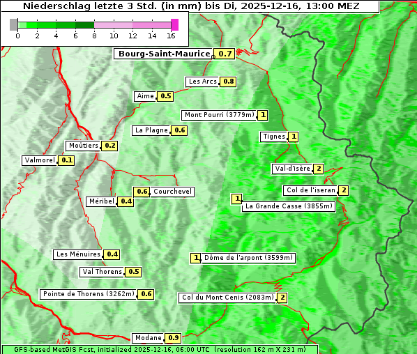 Niederschlag, 16. 12. 2025